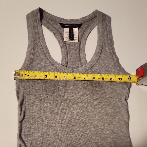 BCBGMaxAzria Gray Cut Out Sleeveless Tank Top - Picture 3 of 6